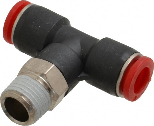 Push-To-Connect Tube to Male & Tube to Male BSPT Tube Fitting: 1/4