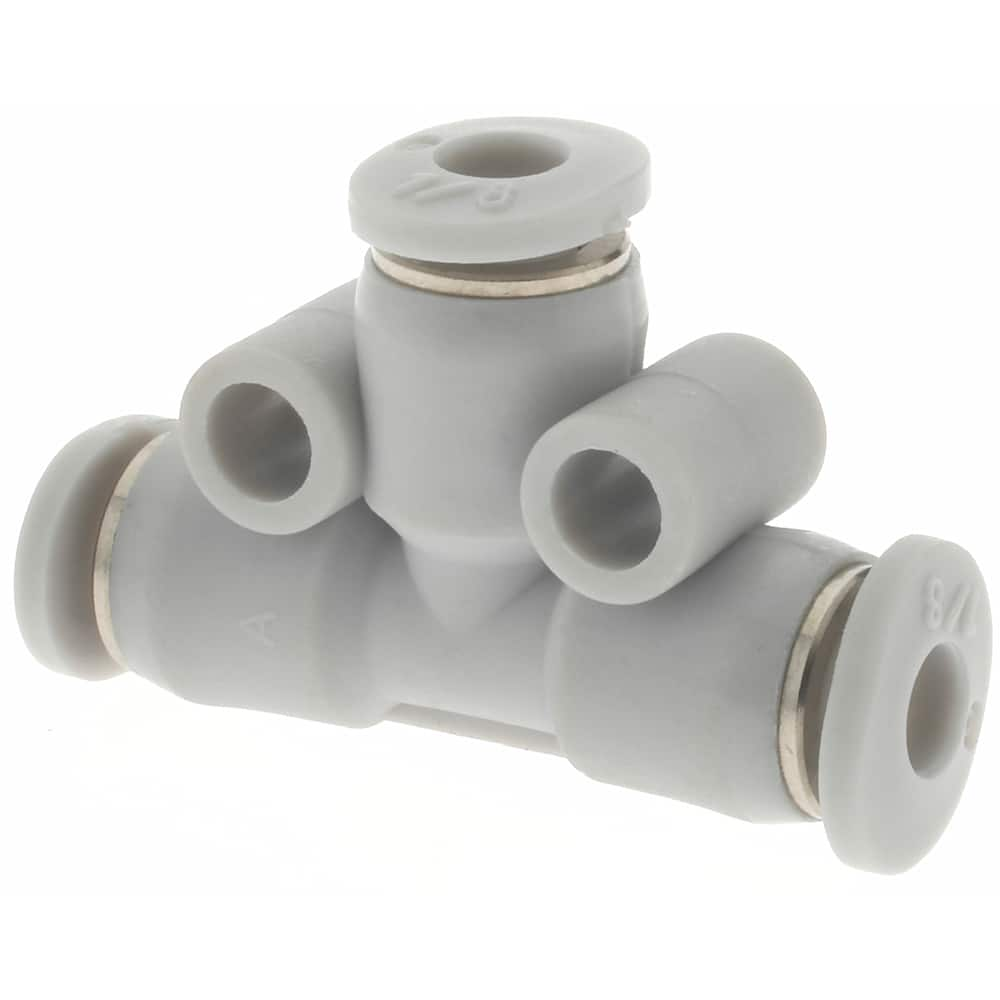 Push-To-Connect Tube to Tube Tube Fitting: Union Tee, 1/8