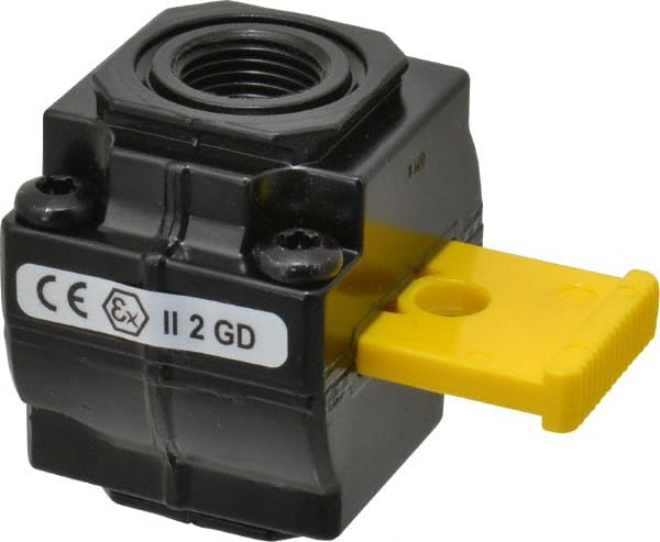 Lock-Out Air Valve: Slide Actuator, 2 Position, 3/8