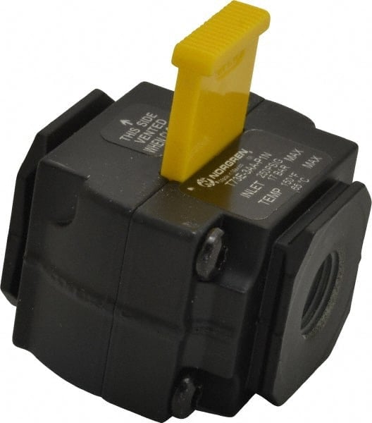 Lock-Out Air Valve: Slide Actuator, 2 Position, 3/8