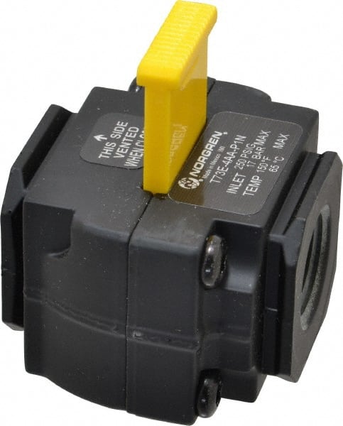 Lock-Out Air Valve: Slide Actuator, 2 Position, 1/2