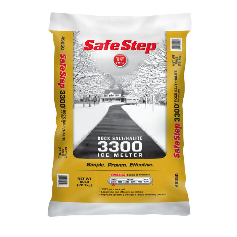 Safe Step 3300 Sodium Chloride Ice Melt, 50 Lb, Case Of 49 MPN:49050