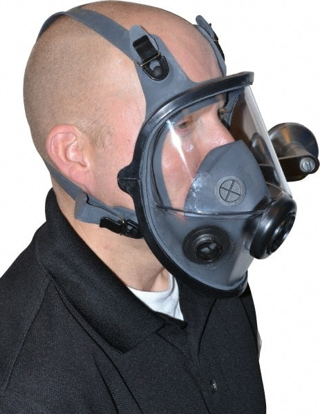 Full Face Respirator: Elastomer, Threaded, Small MPN:54001S