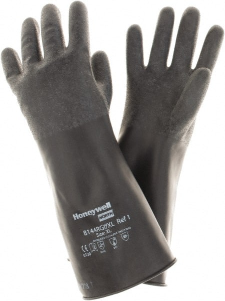 Chemical Resistant Gloves: Size X-Large, 14.00 Thick, Butyl, Unsupported, MPN:B144RGI/XL