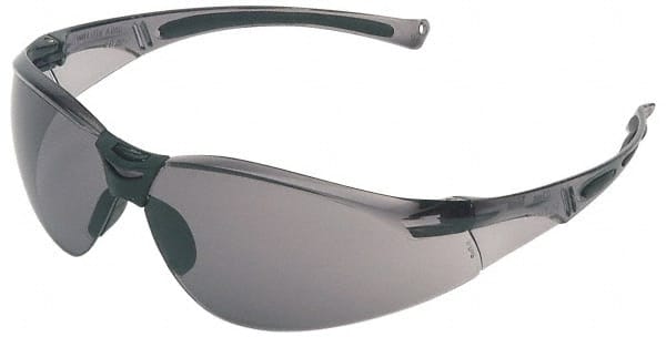 Safety Glass: Scratch-Resistant, Polycarbonate, Gray Lenses, Frameless, UV Protection MPN:A801