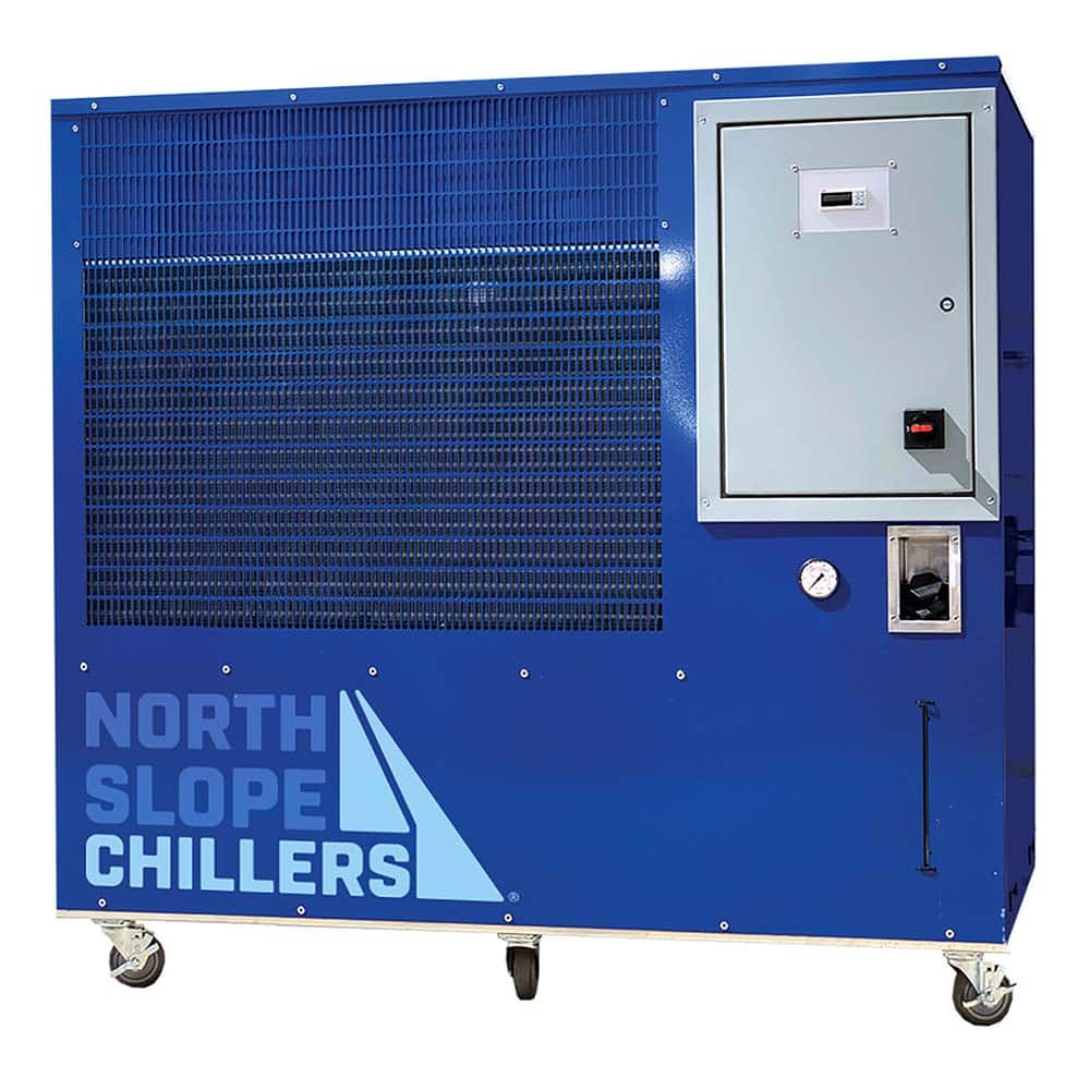 North Slope Chillers Freeze 10 - Ton Industrial Chiller 120,000 BTU's per Hour  Freeze, North Slope Chillers' standard industrial chiller, is an absolute workhorse. Equipped with a hermetically sealed compressor, a non-ferrous MPN:NSC10000