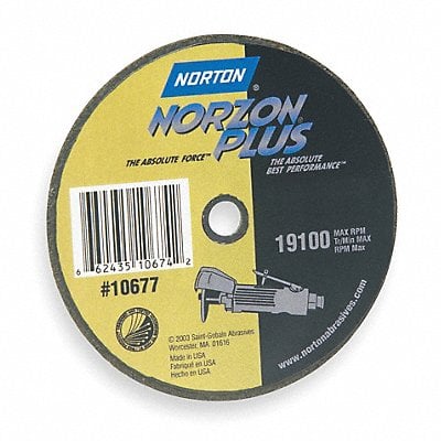 CutOff Whl NorZon 3 x.125 x3/8 25465rpm MPN:66243510673