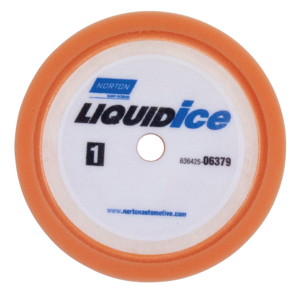 8 In. Norton Liquid Ice Orange Buffing/Polishing H&L Foam Waffle Pad Step 1 MPN:63642506379