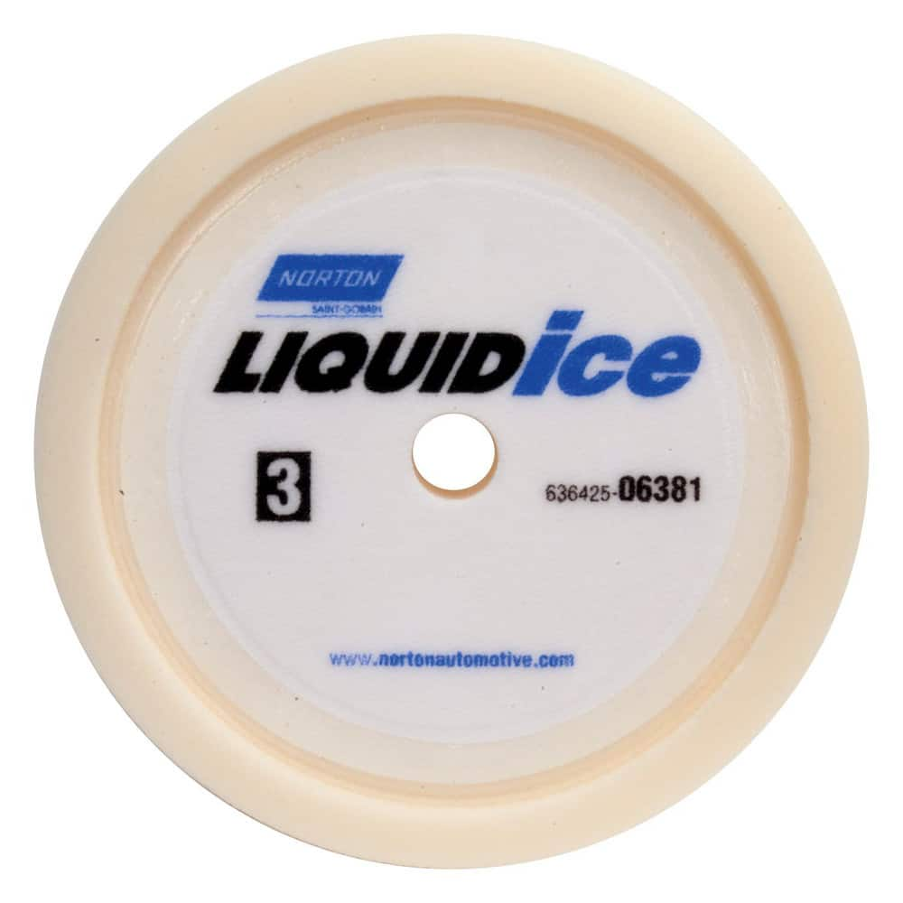 8 In. Norton Liquid Ice White Buffing/Polishing H&L Foam Waffle Pad Step 3 MPN:63642506381