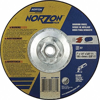 Depressed Ctr. Wheel T27 7in 5/8in-11 MPN:66252917881