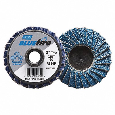 J5078 Flap Disc 3 in Dia P36 Grit Type 27 MPN:77696090170