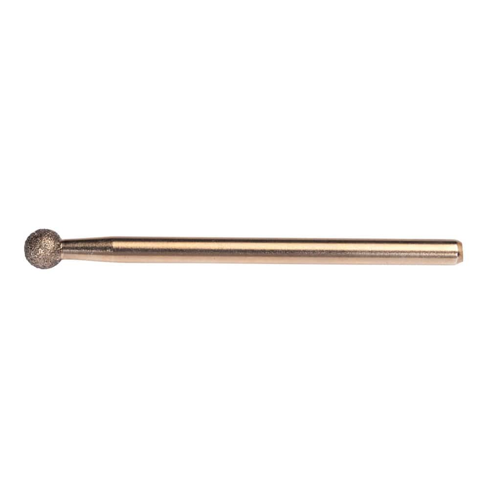 3/16 x 1/8 x 2 In. cBN Electroplated Spherical Ball End Tool 100/120 Grit MPN:66260395443