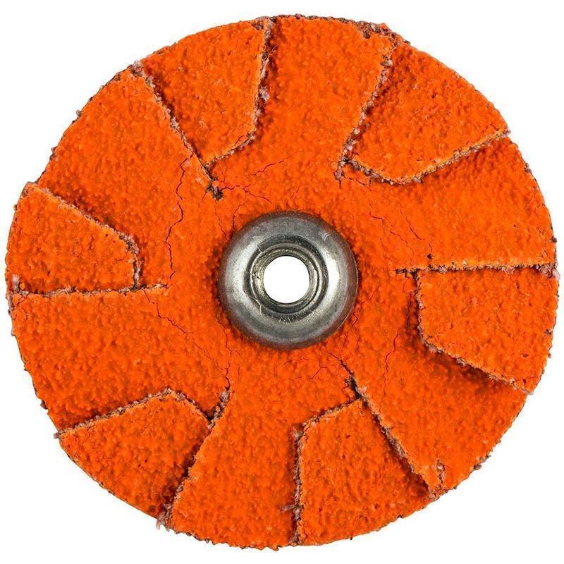 Slotted Overlap Discs, Abrasive Type: Coated , Overlap Disc Type: Inward , Abrasive Material: Ceramic , Grit: 60 , Eyelet Size: 8-32 in  MPN:66261195051