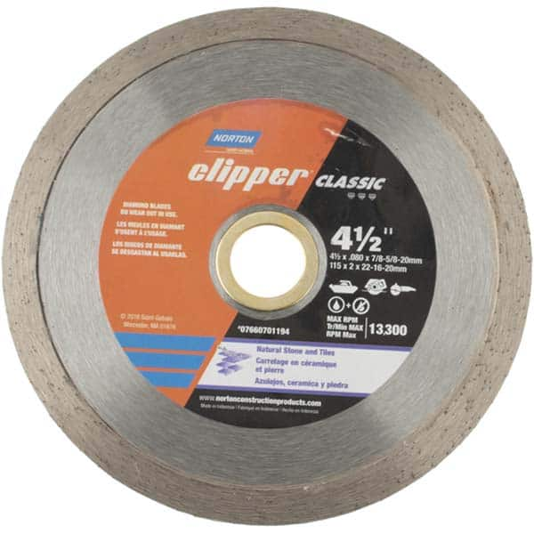 Wet & Dry Cut Saw Blade: 4-1/2