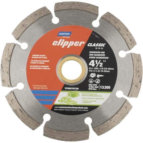 Wet & Dry Cut Saw Blade: 4-1/2