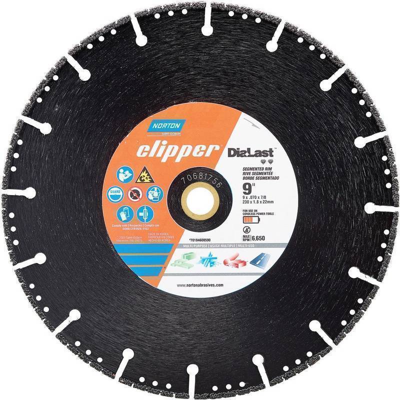 Wet & Dry Cut Saw Blade: 1.8