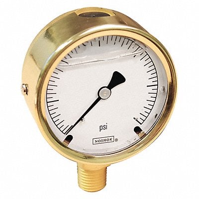 Brass Case Pressure Gauge 30 psi MPN:25-300-30