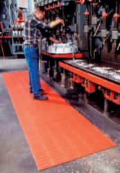 Anti-Fatigue Mat: 60' Long, 2' Wide, 3/8 Thick, Nitrile Rubber, Beveled Edges, Heavy-Duty MPN:755R0024BL