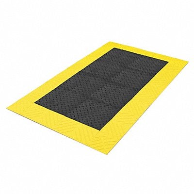 Antifatigue Mat Black YllwBrdr 3x10ft MPN:621S0310BY