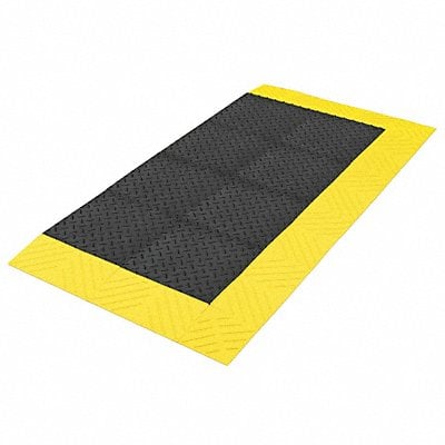 Antifatigue Mat Black YllwBrdr 2ft6 x3ft MPN:621S3036BY