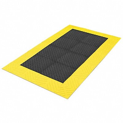 Antifatigue Mat Black YllwBrdr 3ft.x5ft. MPN:621S3660BY