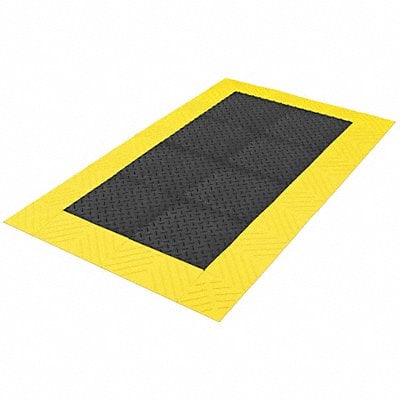 Antifatigue Runner Black YllwBrdr 3x8ft MPN:621S3696BY