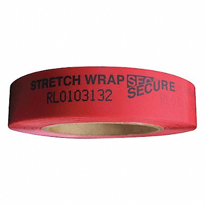 Tamper Evident Tape 2 mil Red MPN:PVT1R-100D-250