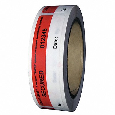 Tamper-Evident Tape 1In x 4In PK250 MPN:ZS48-29RWSN-250