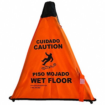 Wet Floor Sign Orange 18-1/2 H 16-1/2 W MPN:PC111O-ORANGE