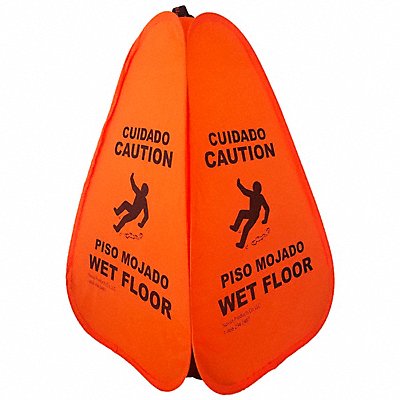 Wet Floor Sign Orange 20 H 12 W MPN:PC20WF-Orange