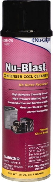 Coil Cleaner: Carbon Dioxide, Ethene, Oils, Orange, Sweet & Trichloro, 18 oz MPN:4290-75