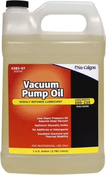 Vacuum Pump Machine Oil: ISO 46, 1 gal, Bottle MPN:4383-07