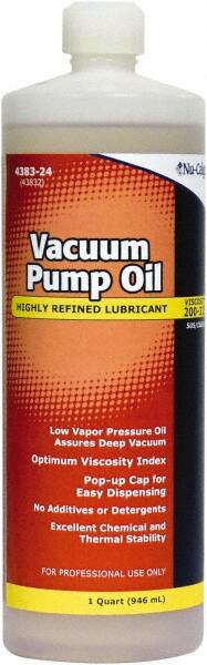 Vacuum Pump Machine Oil: ISO 46, 1 qt, Bottle MPN:4383-24