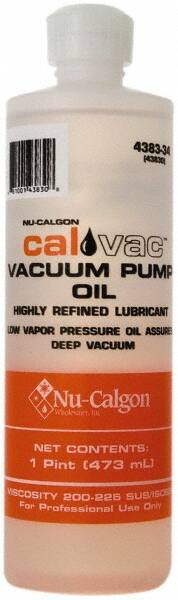 Vacuum Pump Machine Oil: 16 oz, Bottle MPN:4383-34