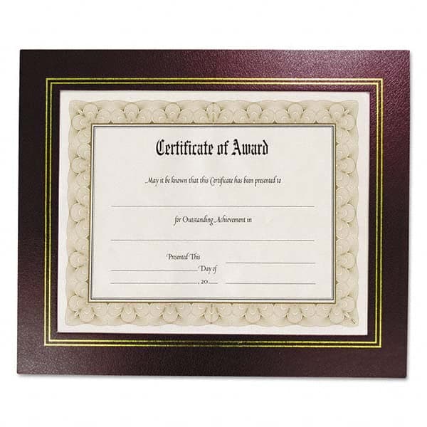 2 Pc Certificate & Document Holder: Burgundy MPN:NUD21200