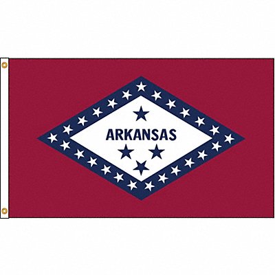 D3772 Arkansas Flag 5x8 Ft Nylon MPN:140380