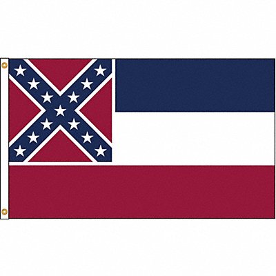 D3771 Mississippi Flag 4x6 Ft Nylon MPN:142870