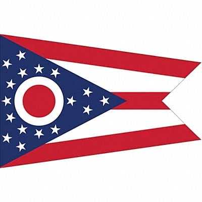 D3761 Ohio State Flag 3x5 Ft MPN:144260