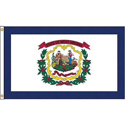 D3772 West Virginia Flag 5x8 Ft Nylon MPN:145880