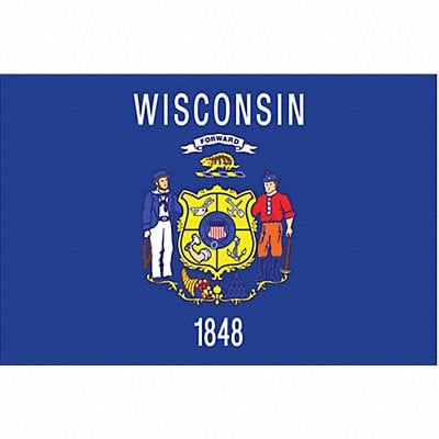 D3761 Wisconsin State Flag 3x5 Ft MPN:145960