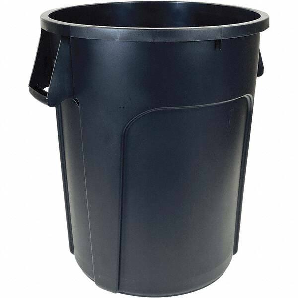 Trash Can: 32 gal, Round, Black MPN:6832