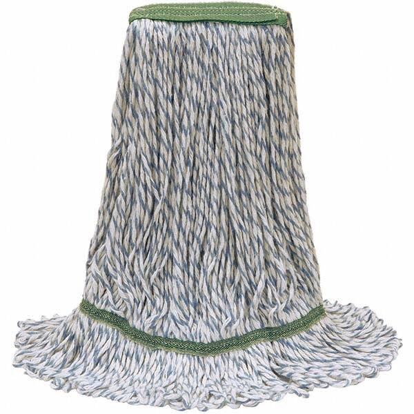 Wet Mop Loop: Side Loading, Medium, Blue & White Mop, Rayon & Synthetic MPN:97312