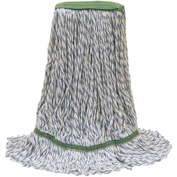 Wet Mop Loop: Side Loading, Large, Blue & White Mop, Rayon & Synthetic MPN:97313