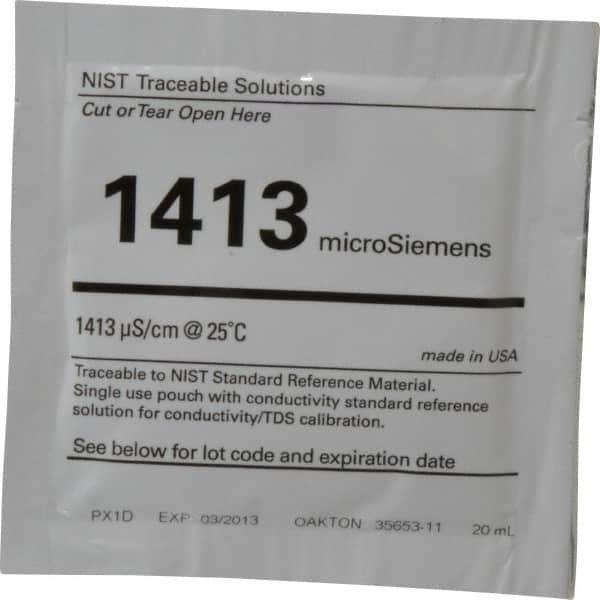 Conductivity Calibration Solutions & Solutions Sets, Type: Conductivity/TDS Solution Single Pouches , Conductivity: 1413 5S , Accuracy (%): 1.0  MPN:WD35653-11