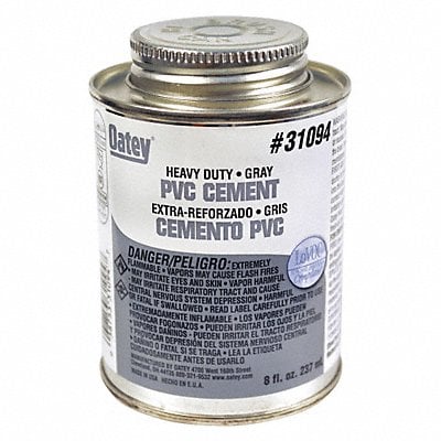 Pipe Cement 8 fl oz Gray MPN:31094