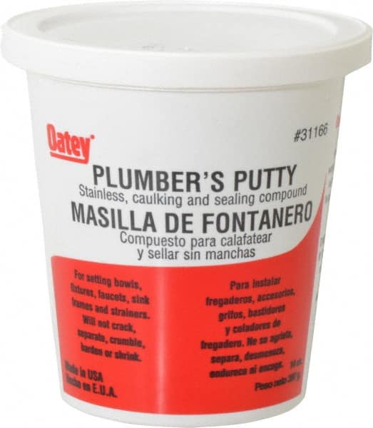 Putty, Type: Plumber's Putty , Container Size: 14 oz. , For Use With: & Strainer Baskets, Frames, faucets , Color: Silver , PSC Code: 8040  MPN:31166