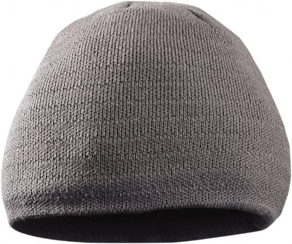 Beanie Hat: Size Universal, Gray, 360 deg Ear & Forehead Coverage, Acrylic Rib Knit, Brushed Anti-Pilling Fleece & Reflective Thread MPN:LUX-MBRB-G