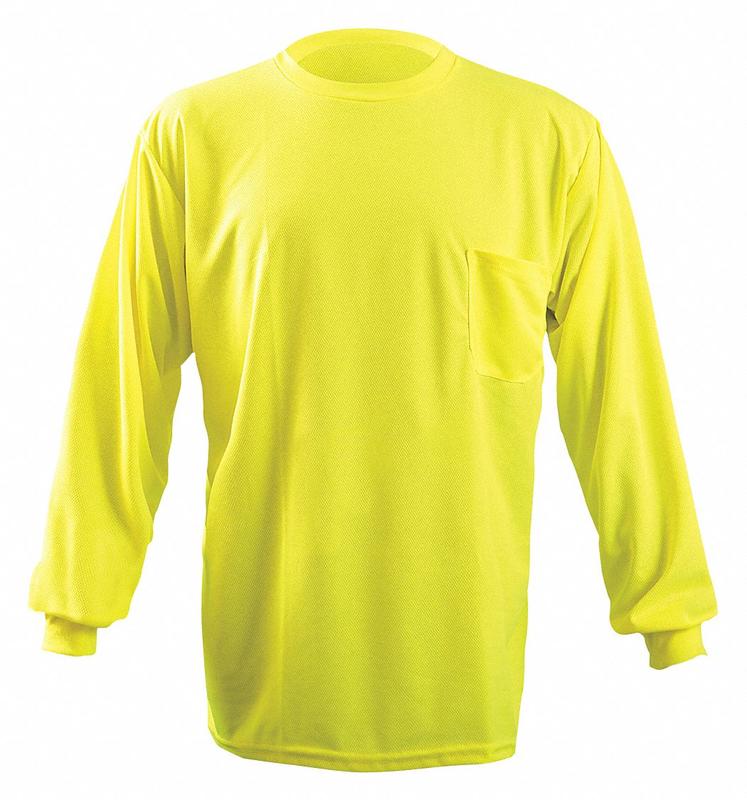 Long Sleeve T-Shirt S Yellow Polyester MPN:LUX-XLSPB-YS