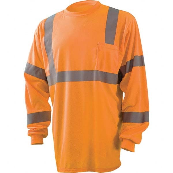 Work Shirt: High-Visibility, Small, Polyester, Orange, 1 Pocket MPN:LUX-LSETP3B-OS