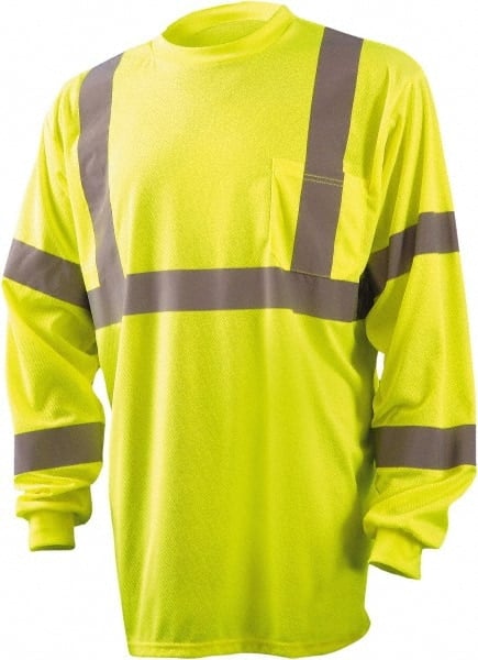 Work Shirt: High-Visibility, 3X-Large, Polyester, Yellow, 1 Pocket MPN:LUX-LSETP3B-Y3X